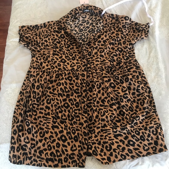 Missguided Tops - Missguided Oversized Leopard Top